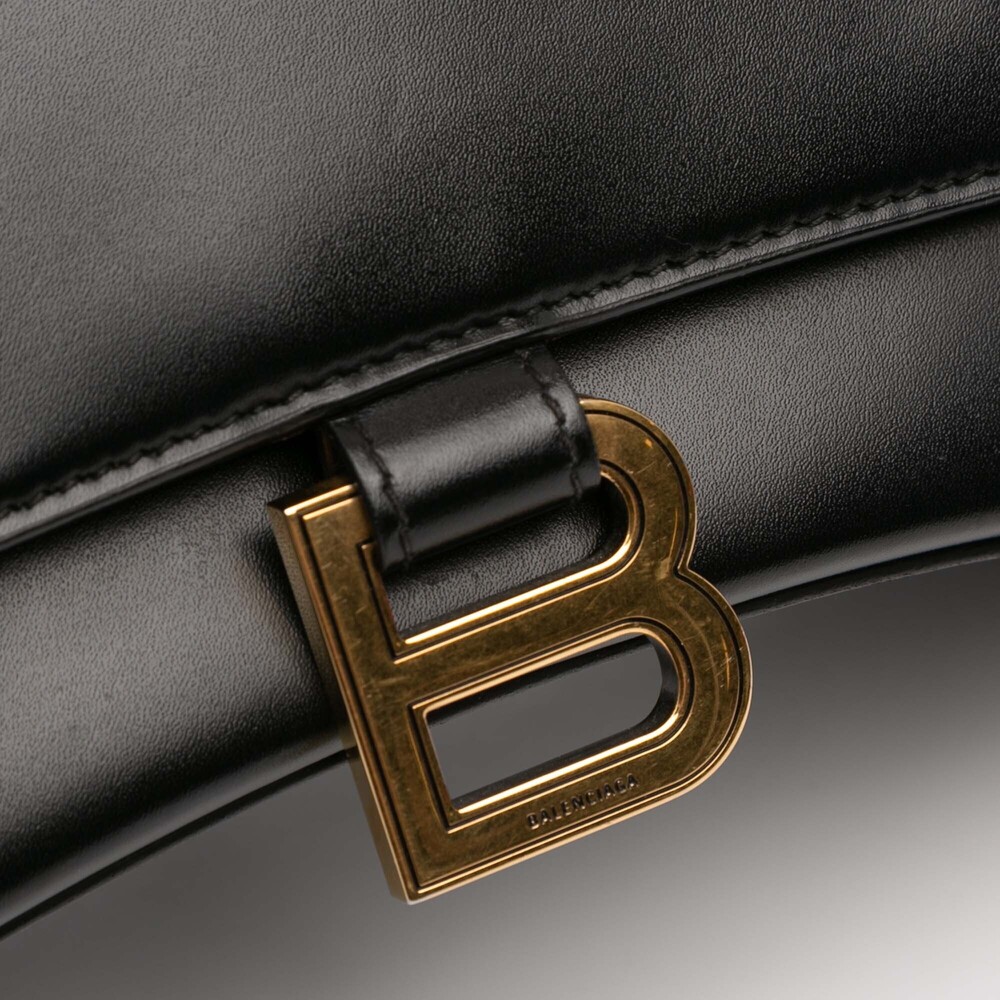 Pre-Loved Balenciaga Small Shiny Box Calfskin Hourglass Top Handle Bag - Picture 8 of 11